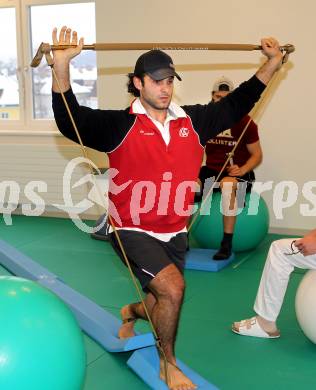 Eishockey, Schispringen, Radsport. Training, Reha in der Privatklinik Maria Hilf. Eishockey. Andy Chiodo (KAC). KLagenfurt, am 23.12.2010.
Foto: Kuess
---
pressefotos, pressefotografie, kuess, qs, qspictures, sport, bild, bilder, bilddatenbank