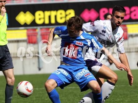 Fussball Regionalliga. SAK gegen GAK. Murat Veliu (SAK), Michael Hofer (GAK), Klagenfurt, am 7.5.2011.
Foto: Kuess
---
pressefotos, pressefotografie, kuess, qs, qspictures, sport, bild, bilder, bilddatenbank