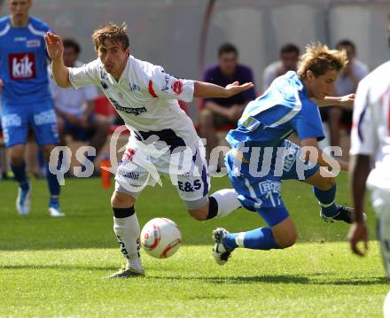 Fussball Regionalliga. SAK gegen GAK. Grega Triplat (SAK), Stefan Nutz (GAK), Klagenfurt, am 7.5.2011.
Foto: Kuess
---
pressefotos, pressefotografie, kuess, qs, qspictures, sport, bild, bilder, bilddatenbank