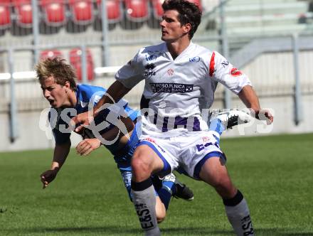 Fussball Regionalliga. SAK gegen GAK. Marko Kriznik (SAK), Stefan Nutz (GAK), Klagenfurt, am 7.5.2011.
Foto: Kuess
---
pressefotos, pressefotografie, kuess, qs, qspictures, sport, bild, bilder, bilddatenbank