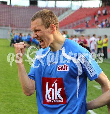 Fussball Regionalliga. SAK gegen GAK. Jubel Mario Pollhammer (GAK), Klagenfurt, am 7.5.2011.
Foto: Kuess
---
pressefotos, pressefotografie, kuess, qs, qspictures, sport, bild, bilder, bilddatenbank