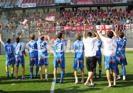 Fussball Regionalliga. SAK gegen GAK. Jubel (GAK), Klagenfurt, am 7.5.2011.
Foto: Kuess
---
pressefotos, pressefotografie, kuess, qs, qspictures, sport, bild, bilder, bilddatenbank