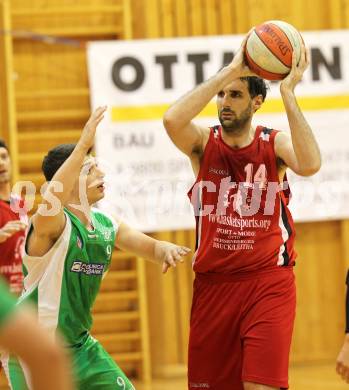 Basketball Kaerntner Liga. WSG Radenthein gegen KOS Klagenfurt/Celovec. Mitja Plecity (Radenthein), Nikola Toljic (KOS). Radenthein, am 7.5.2011.
Foto: Kuess 
---
pressefotos, pressefotografie, kuess, qs, qspictures, sport, bild, bilder, bilddatenbank