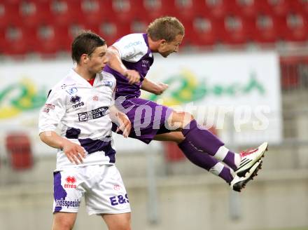 Fussball. Regionalliga. SK Austria Klagenfurt gegen SAK. Michael Kulnik, (Klagenfurt), Patrick Lausegger (SAK). Klagenfurt, 13.5.2011.
Foto: Kuess
---
pressefotos, pressefotografie, kuess, qs, qspictures, sport, bild, bilder, bilddatenbank