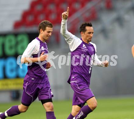 Fussball. Regionalliga. SK Austria Klagenfurt gegen SAK. Torjubel Matthias Dollinger (Klagenfurt). Klagenfurt, 13.5.2011.
Foto: Kuess
---
pressefotos, pressefotografie, kuess, qs, qspictures, sport, bild, bilder, bilddatenbank