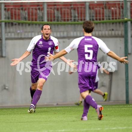 Fussball. Regionalliga. SK Austria Klagenfurt gegen SAK. Torjubel Christian Prawda (Klagenfurt). Klagenfurt, 13.5.2011.
Foto: Kuess
---
pressefotos, pressefotografie, kuess, qs, qspictures, sport, bild, bilder, bilddatenbank