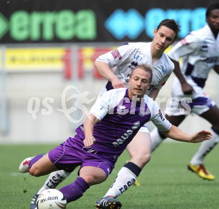 Fussball Regionalliga. SK Austria Klagenfurt gegen SAK. Michael Kulnik (Austria), Patrick Lausegger (SAK). Klagenfurt, am 13.5.2011.
Foto: Kuess
---
pressefotos, pressefotografie, kuess, qs, qspictures, sport, bild, bilder, bilddatenbank