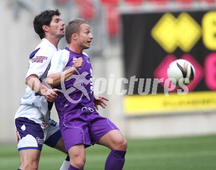 Fussball Regionalliga. SK Austria Klagenfurt gegen SAK. Michael Kulnik (Austria), Marko Kriznik (SAK). Klagenfurt, am 13.5.2011.
Foto: Kuess
---
pressefotos, pressefotografie, kuess, qs, qspictures, sport, bild, bilder, bilddatenbank