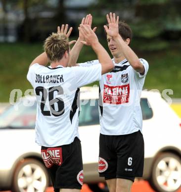 Fussball Erste Liga. WAC/St. Andrae gegen FC Gratkorn.  Torjubel Christian Falk, Michael Sollbauer (WAC). Wolfsberg, 24.5.2011
Foto: Kuess

---
pressefotos, pressefotografie, kuess, qs, qspictures, sport, bild, bilder, bilddatenbank