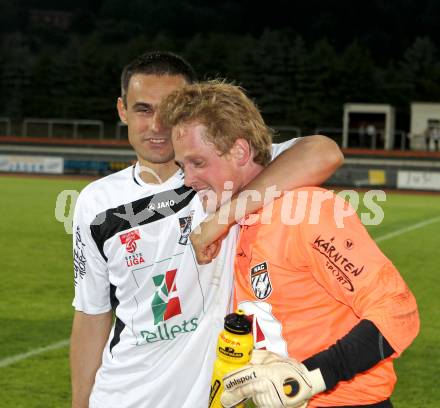 Fussball Erste Liga. WAC/St. Andrae gegen FC Gratkorn.  Jubel Nenad Jovanovic, Christian Dobnik (WAC). Wolfsberg, 24.5.2011
Foto: Kuess

---
pressefotos, pressefotografie, kuess, qs, qspictures, sport, bild, bilder, bilddatenbank