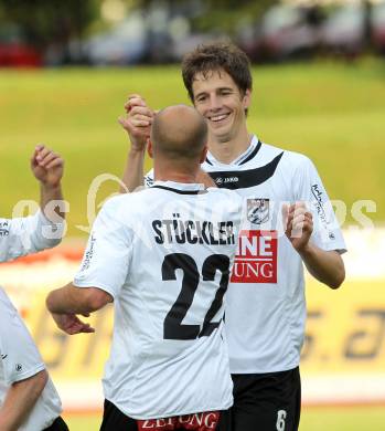 Fussball Erste Liga. WAC/St. Andrae gegen FC Gratkorn.  Torjubel Christian Falk, Stephan Stueckler (WAC. Wolfsberg, 24.5.2011
Foto: Kuess

---
pressefotos, pressefotografie, kuess, qs, qspictures, sport, bild, bilder, bilddatenbank