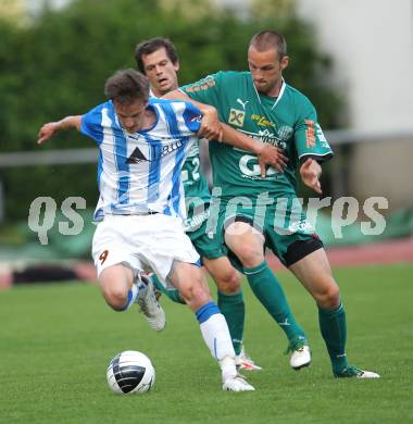 Fussball KFV Cup Finale. VSV gegen Lendorf. Josef Hudelist (VSV), Udo Gasser (Lendorf). Villach, amm 25.5.2011.
Foto: Kuess
---
pressefotos, pressefotografie, kuess, qs, qspictures, sport, bild, bilder, bilddatenbank