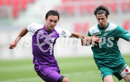 Fussball Regionalliga. SK Austria Klagenfurt gegen Weiz. Markus Pink, (Klagenfurt), Daniel Stachel (Weiz). Klagenfurt, 1.6.2011.
Foto: Kuess
---
pressefotos, pressefotografie, kuess, qs, qspictures, sport, bild, bilder, bilddatenbank