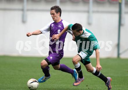 Fussball Regionalliga. SK Austria Klagenfurt gegen Weiz. Martin Salentinig, (Klagenfurt), Michael Goger (Weiz). Klagenfurt, 1.6.2011.
Foto: Kuess
---
pressefotos, pressefotografie, kuess, qs, qspictures, sport, bild, bilder, bilddatenbank