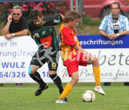 Fussball. Freundschaftsspiel. ATSV Wolfsberg gegen FC Wacker Innsbruck. Dominik Scharf (Wolfsberg), Alexander Hauser (Innsbruck). Wolfsberg, 18.6.2011.
Foto: Kuess
---
pressefotos, pressefotografie, kuess, qs, qspictures, sport, bild, bilder, bilddatenbank