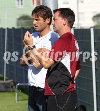 Fussball Regionalliga. Trainingsbeginn SK Austria Klagenfurt. Trainer Rudolf Perz, Heimo Vorderegger (Sportdirektor). Klagenfurt, am 20.6.2011.
Foto: Kuess
---
pressefotos, pressefotografie, kuess, qs, qspictures, sport, bild, bilder, bilddatenbank