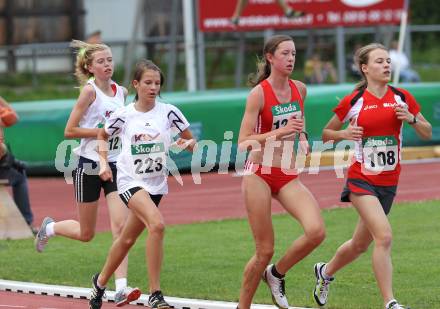 Leichtathletik. Oesterreichischer Cup der Bundeslaender U18. 3000 Meter. Julia Pirker (212), Melissa Oberlaender (223). Villach, am 26.5.2011.
Foto: Kuess
---
pressefotos, pressefotografie, kuess, qs, qspictures, sport, bild, bilder, bilddatenbank