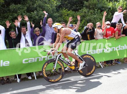 Ironman Austria. Radfahren. Marino Vanhoenacker (BEL).  KLagenfurt, am 3.7.2011.
Foto: Kuess

---
pressefotos, pressefotografie, kuess, qs, qspictures, sport, bild, bilder, bilddatenbank