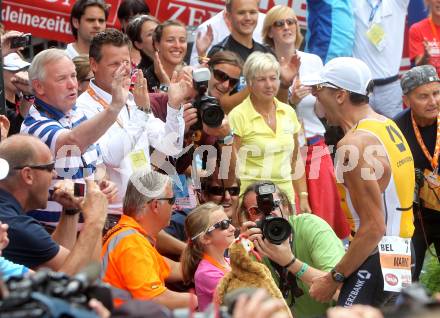 Ironman Austria.  Laufen. Neuer Weltrekord. Marino Vanhoenacker (BEL). KLagenfurt, am 3.7.2011.
Foto: Kuess

---
pressefotos, pressefotografie, kuess, qs, qspictures, sport, bild, bilder, bilddatenbank