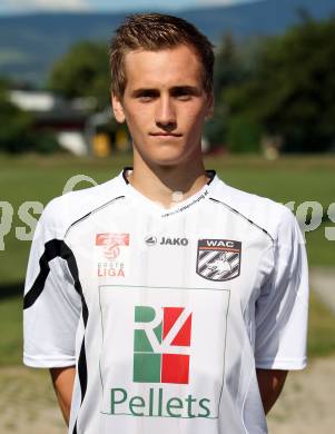 Fussball. 1. Liga. WAC/St. Andrae. Mannschaftsfototermin.  Dominik Rotter. Wolfsberg, 2.7.2011.
Foto: Kuess/Goetzhaber
---
pressefotos, pressefotografie, kuess, qs, qspictures, sport, bild, bilder, bilddatenbank