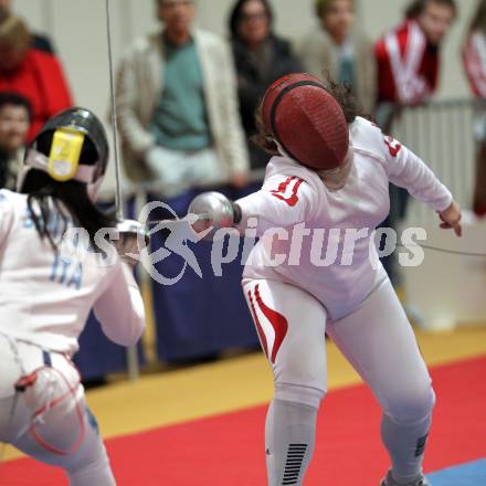 Fechten. Europameisterschaft Kadetten. Oesterreich gegen Italien. Laura Puchacher. Klagenfurt, 4.3.2011.
Foto: Kuess
---
pressefotos, pressefotografie, kuess, qs, qspictures, sport, bild, bilder, bilddatenbank