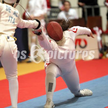 Fechten. Europameisterschaft Kadetten. Oesterreich gegen Italien. Laura Puchacher. Klagenfurt, 4.3.2011.
Foto: Kuess
---
pressefotos, pressefotografie, kuess, qs, qspictures, sport, bild, bilder, bilddatenbank