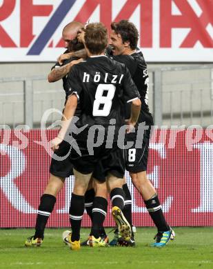 Fussball. UEFA Champions League. SK Sturm Graz gegen Videoton. Torjubel Graz. Klagenfurt, am 13.7.2011.
Foto: Kuess

---
pressefotos, pressefotografie, kuess, qs, qspictures, sport, bild, bilder, bilddatenbank