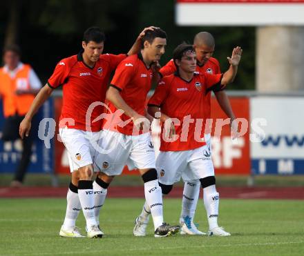 Fussball Testspiel. PSV Eindhoven gegen CF Valencia. Torjubel (Valencia). Wolfsberg, am 19.7.2011.
Foto: Kuess
---
pressefotos, pressefotografie, kuess, qs, qspictures, sport, bild, bilder, bilddatenbank