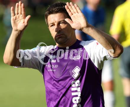 Fussball KFV Cup. ASKOE Koettmannsdorf gegen SK Austria Klagenfurt.  Torjubel Christian Sablatnig (Austria). Koettmannsdorf, am 20.7.2011.
Foto: Kuess
---
pressefotos, pressefotografie, kuess, qs, qspictures, sport, bild, bilder, bilddatenbank