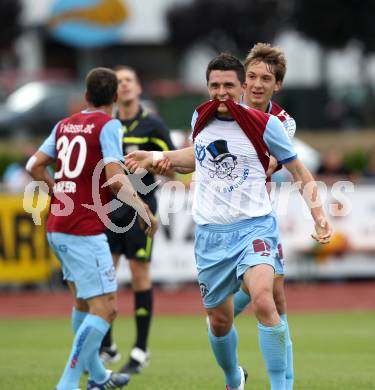 Fussball Bundesliga. Erste Liga. WAC/St. Andrae gegen BW Linz. Torjubel Manuel Hartl  (BW Linz). Wolfsberg, 22.7.2011
Foto: Kuess

---
pressefotos, pressefotografie, kuess, qs, qspictures, sport, bild, bilder, bilddatenbank