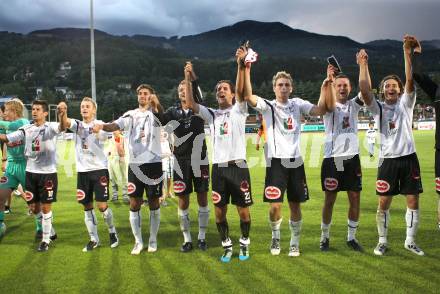 Fussball Bundesliga. Erste Liga. WAC/St. Andrae gegen BW Linz. Jubel WAC. Wolfsberg, 22.7.2011
Foto: Kuess

---
pressefotos, pressefotografie, kuess, qs, qspictures, sport, bild, bilder, bilddatenbank