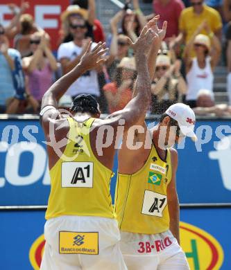 Beachvolleyball Grand Slam.  COSTA SANTOS Ricardo, Pedro Cunha (BRA). Klagenfurt, 7.8.2011
Foto: Kuess

---
pressefotos, pressefotografie, kuess, qs, qspictures, sport, bild, bilder, bilddatenbank