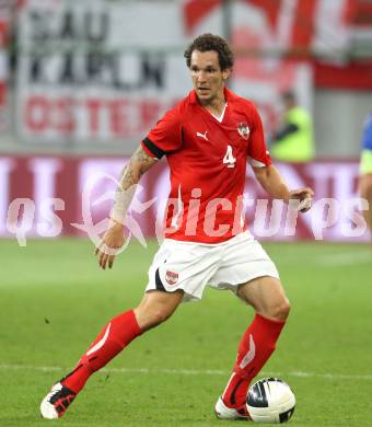 Fussball Laenderspiel Oesterreich gegen Slowakei. Emanuel Pogatetz (Oesterreich). Klagenfurt, 10.8.2011.
Foto: Kuess

---
pressefotos, pressefotografie, kuess, qs, qspictures, sport, bild, bilder, bilddatenbank