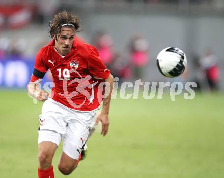 Fussball Laenderspiel Oesterreich gegen Slowakei. Martin Harnik (Oesterreich). Klagenfurt, 10.8.2011.
Foto: Kuess

---
pressefotos, pressefotografie, kuess, qs, qspictures, sport, bild, bilder, bilddatenbank