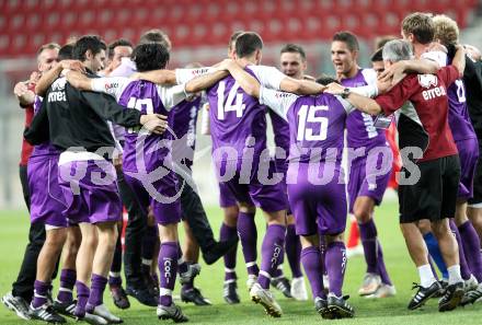 Fussball Regionalliga. SK Austria Klagenfurt gegen Vorwaerts Steyr. Jubel (Klagenfurt). Klagenfurt, am 12.8.2011.
Foto: Kuess
---
pressefotos, pressefotografie, kuess, qs, qspictures, sport, bild, bilder, bilddatenbank