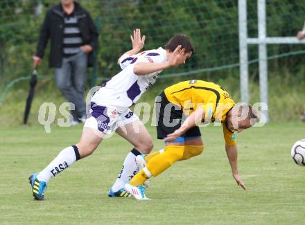 Fussball Regionalliga. SAK gegen Allerheiligen. Lausegger Patrick (SAK), Kulnik Michael (Allerheiligen). Klagenfurt, 13.8.2011.
Foto: Kuess
---
pressefotos, pressefotografie, kuess, qs, qspictures, sport, bild, bilder, bilddatenbank