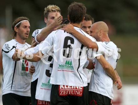 Fussball Bundesliga. Erste Liga. WAC/St. Andrae gegen Vienna. Torjubel WAC. Wolfsberg, 19.8.2011
Foto: Kuess

---
pressefotos, pressefotografie, kuess, qs, qspictures, sport, bild, bilder, bilddatenbank