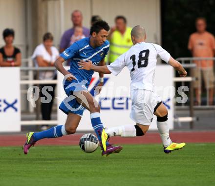 Fussball Regionalliga. VSV gegen Sturm Graz Amateure. Dejan Kecanovic, (VSV), Marco Foda (Graz). Villach, 20.8.2011.
Foto: Kuess
---
pressefotos, pressefotografie, kuess, qs, qspictures, sport, bild, bilder, bilddatenbank