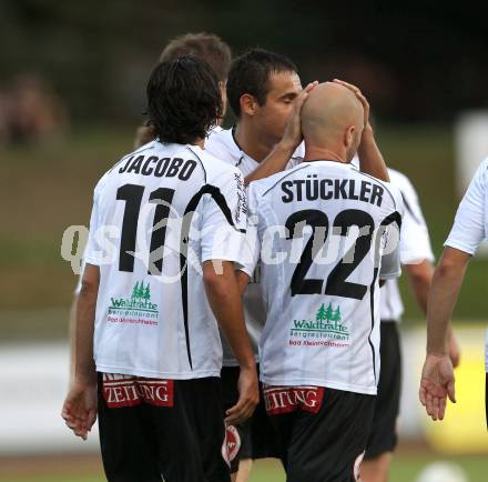 Fussball Bundesliga. Erste Liga. WAC/St. Andrae gegen Vienna. Torjubel WAC. Wolfsberg, 19.8.2011
Foto: Kuess

---
pressefotos, pressefotografie, kuess, qs, qspictures, sport, bild, bilder, bilddatenbank