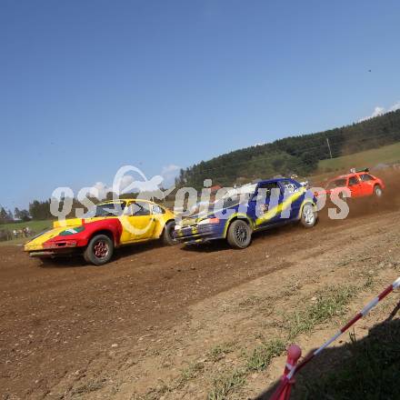 Autocross Staatsmeisterschaftslauf.  Walter Marcher (K), Klaus Demuth (K). Meiselding, 21.8.2011
Foto: Kuess

---
pressefotos, pressefotografie, kuess, qs, qspictures, sport, bild, bilder, bilddatenbank