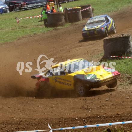 Autocross Staatsmeisterschaftslauf.  Walter Marcher (K), Klaus Demuth (K). Meiselding, 21.8.2011
Foto: Kuess

---
pressefotos, pressefotografie, kuess, qs, qspictures, sport, bild, bilder, bilddatenbank