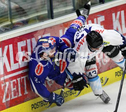 EBEL. Eishockey Bundesliga. EC Pasut VSV gegen  ERC Ingolstadt.  PETRIK Niki (VSV), Derek Hahn (Ingolstadt). Villach, am 26.8.2011.
Foto: Kuess 


---
pressefotos, pressefotografie, kuess, qs, qspictures, sport, bild, bilder, bilddatenbank