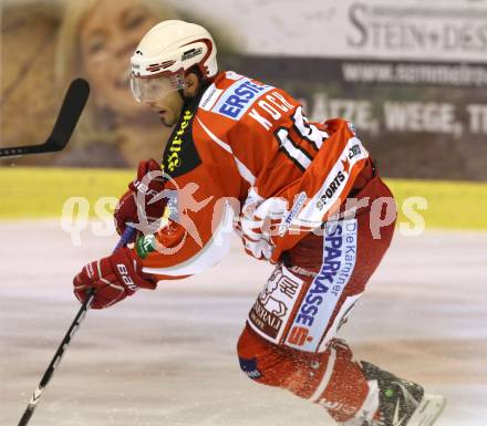 Eishockey Testspiel KAC gegen Iserlohn Roosters. Thomas Koch (KAC). Klagenfurt, 27.8.2011.
Foto: Kuess 

---
pressefotos, pressefotografie, kuess, qs, qspictures, sport, bild, bilder, bilddatenbank