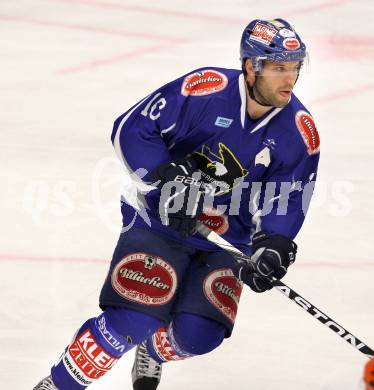 EBEL. Eishockey Bundesliga. EC Pasut VSV gegen Iserlohn Roosters. Derek Damon (VSV). Villach, am 28.8.2011.
Foto: Kuess 


---
pressefotos, pressefotografie, kuess, qs, qspictures, sport, bild, bilder, bilddatenbank