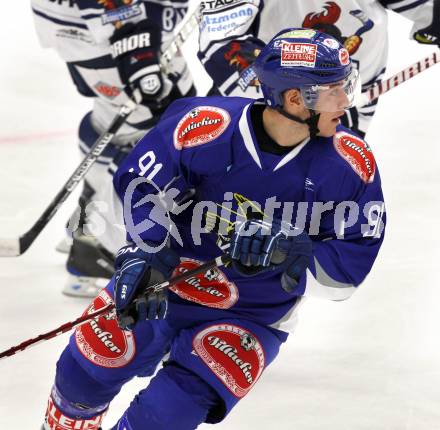 EBEL. Eishockey Bundesliga. EC Pasut VSV gegen Iserlohn Roosters. Nikolaus Hartl (VSV). Villach, am 28.8.2011.
Foto: Kuess 


---
pressefotos, pressefotografie, kuess, qs, qspictures, sport, bild, bilder, bilddatenbank