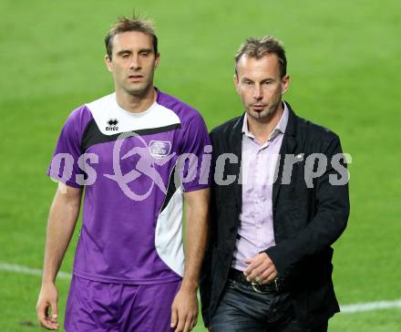 Fussball Regionalliga. SK Austria Klagenfurt gegen Voecklamarkt. Marco Reich, Trainer Dietmar Thuller (Austria). Klagenfurt, am 2.9.2011.
Foto: Kuess
---
pressefotos, pressefotografie, kuess, qs, qspictures, sport, bild, bilder, bilddatenbank