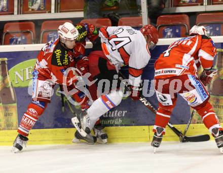 Eishockey Testspiel KAC gegen Jesenice. Furey Kirk, Pirmann Markus (KAC). Klagenfurt, 4.9.2011.
Foto: Kuess 

---
pressefotos, pressefotografie, kuess, qs, qspictures, sport, bild, bilder, bilddatenbank