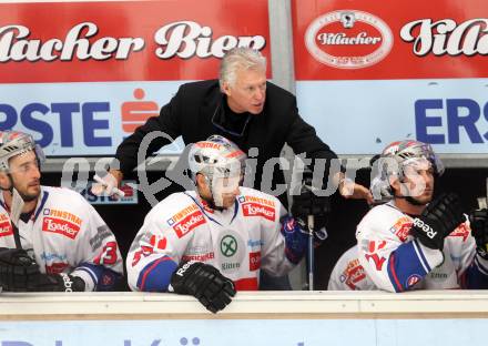 EBEL. Eishockey Bundesliga. EC Pasut VSV gegen Ritten Sport Bozen.  Trainer Greg Holst (Ritten Sport Bozen). Villach, am 4.9.2011.
Foto: Kuess 


---
pressefotos, pressefotografie, kuess, qs, qspictures, sport, bild, bilder, bilddatenbank