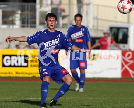 Fussball Kaerntner Liga. Voelkermarkt gegen Hermagor. Mario Bratic (Hermagor). Voelkermarkt, am 3.9.2011.
Foto: Kuess
---
pressefotos, pressefotografie, kuess, qs, qspictures, sport, bild, bilder, bilddatenbank