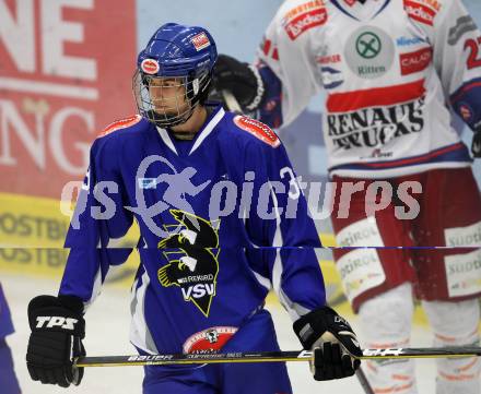 EBEL. Eishockey Bundesliga. EC Pasut VSV gegen Ritten Sport Bozen.  Markus Rieder (VSV). Villach, am 4.9.2011.
Foto: Kuess 


---
pressefotos, pressefotografie, kuess, qs, qspictures, sport, bild, bilder, bilddatenbank